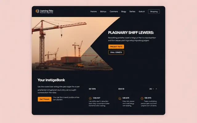Ironline Builders concept website homepage design