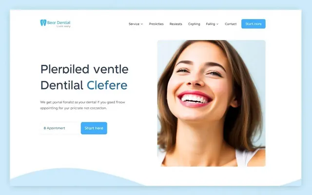 Northside Dental Studio concept website homepage design